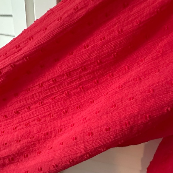 J Crew Factory Artist top in red swiss dot. Medium. Like new condition! - Picture 7 of 11